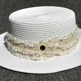 Chapeau-femme fédora Chapeau Fedora papier blanc