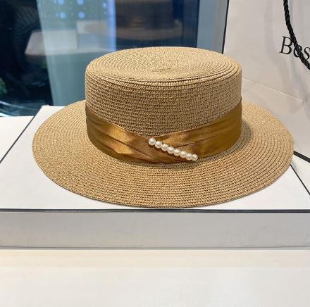 Chapeau-femme mariage Or / M 57cm Chapeau Or organza haut de forme