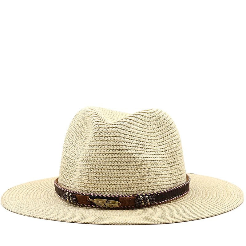 La boutique du chapeau Beige / 60-62CM Adustable Chapeau de soleil en paille