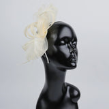 La boutique du chapeau Beige Chapeau Fascinator Satin