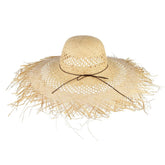 La boutique du chapeau Beige / M55-58cm Grand chapeau de paille