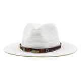 La boutique du chapeau Blanc / 60-62CM Adustable Chapeau de soleil en paille