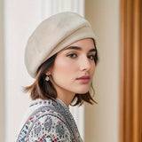 La boutique du chapeau Blanc / Ajustable (du 54 au 59) Béret femme élégant