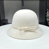 La boutique du chapeau Blanc Chapeau cloche en feutre doux