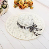 La boutique du chapeau Blanc Chapeau de paille ajouré femme