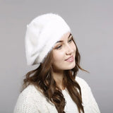 La boutique du chapeau Blanc / M (56-58cm) Béret femme chic