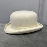 La boutique du chapeau Blanc / M 57cm Chapeau Melon Haute Qualité