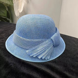La boutique du chapeau Bleu / L 58-60cm Chapeau cloche classique en lin