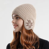 La boutique du chapeau bonnet Beige / Ajustable (du 54 au 59) Bonnet d'hiver femme avec protection des oreilles