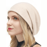 La boutique du chapeau bonnet Beige / Ajustable (du 54 au 59) Bonnet en laine douce pour femme