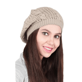La boutique du chapeau bonnet Beige / Ajustable (du 54 au 59) Bonnet tricoté torsadé pour femme