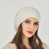 La boutique du chapeau bonnet Blanc / Ajustable (du 54 au 59) Bonnet en laine avec sertissage pour femme
