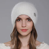 La boutique du chapeau bonnet Bonnet double épaisseur en angora