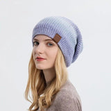 La boutique du chapeau bonnet Bonnet femme en laine chaude avec dégradé de couleurs