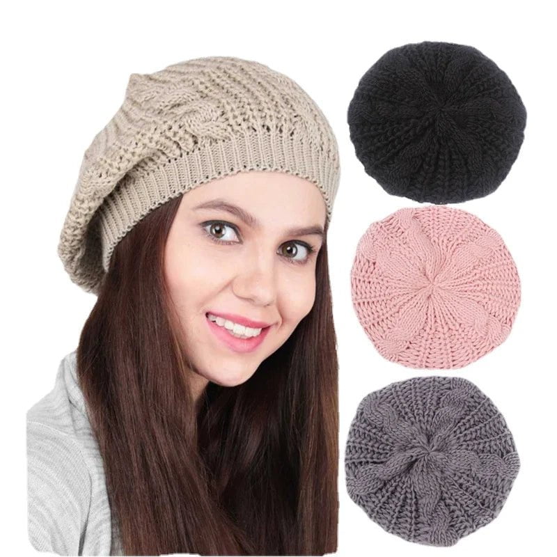 La boutique du chapeau bonnet Bonnet tricoté torsadé pour femme
