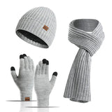 La boutique du chapeau bonnet Ensemble bonnet écharpe et gants unisexe