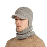 La boutique du chapeau bonnet Gris / Ajustable (du 54 au 59) Bonnet en laine et cache cou