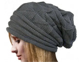 La boutique du chapeau bonnet Gris / Ajustable (du 54 au 59) Bonnet tricoté en acrylique pour femme