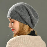 La boutique du chapeau bonnet Gris foncé / Ajustable (du 54 au 59) Bonnet tricoté en laine