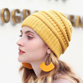 La boutique du chapeau bonnet Jaune / Ajustable (du 54 au 59) Bonnet pour femme automne-hiver