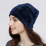 La boutique du chapeau bonnet Marine / Ajustable (du 54 au 59) Bonnet femme en velours
