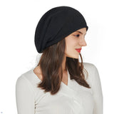 La boutique du chapeau bonnet Noir / Ajustable (du 54 au 59) Bonnet en laine avec sertissage pour femme
