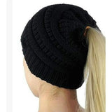 La boutique du chapeau bonnet Noir / Ajustable (du 54 au 59) Bonnet extensible queue de cheval