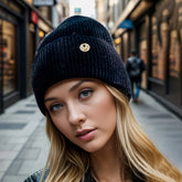 La boutique du chapeau bonnet Noir / Ajustable (du 54 au 59) Bonnet femme de couleur unie