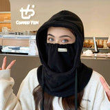 La boutique du chapeau bonnet Noir / Ajustable (du 54 au 59) Cagoule d'hiver