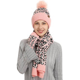 La boutique du chapeau bonnet Rose / Ajustable (du 54 au 59) Bonnet écharpe et gants tactiles avec doublure en polaire