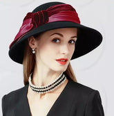 La boutique du chapeau Bordeau / adjust Chapeau cloche élégant pour femme