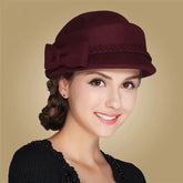 La boutique du chapeau Bordeau / M (56-58cm) Chapeau fedora vintage