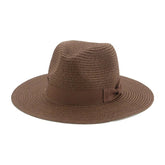La boutique du chapeau Café / 56-58cm Fedora avec ruban à nœud papillon