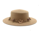 La boutique du chapeau Chapeau de paille avec bande de fleurs