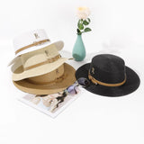La boutique du chapeau Chapeau de paille avec ceinture