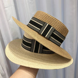La boutique du chapeau Chapeau plat en paille pour femme