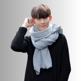 La boutique du chapeau Écharpe Gris / 175cm Écharpe épaisse pour homme