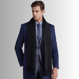 La boutique du chapeau Écharpe Noir / 165-30CM Écharpe en laine