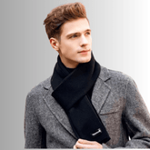 La boutique du chapeau Écharpe Noir / 175 cm Écharpe en laine pour homme