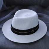 La boutique du chapeau Ivoire / 58-60cm Chapeau paille Fedora