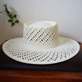 La boutique du chapeau Ivoire Chapeau de Paille Blanc