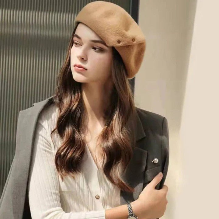 La boutique du chapeau Kaki / Ajustable (du 54 au 59) Béret femme automne hiver