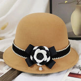 La boutique du chapeau Kaki / XS Chapeau cloche luxueux en laine