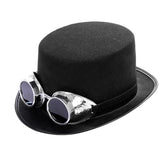 La boutique du chapeau Lunettes argent Chapeau haut de forme steampunk