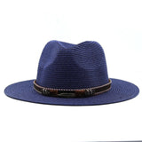 La boutique du chapeau Marine / 56-58CM Adustable Chapeau de soleil en paille