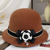 La boutique du chapeau Marron / XS Chapeau cloche luxueux en laine