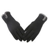 La boutique du chapeau Noir Gants chauds en fausse fourrure