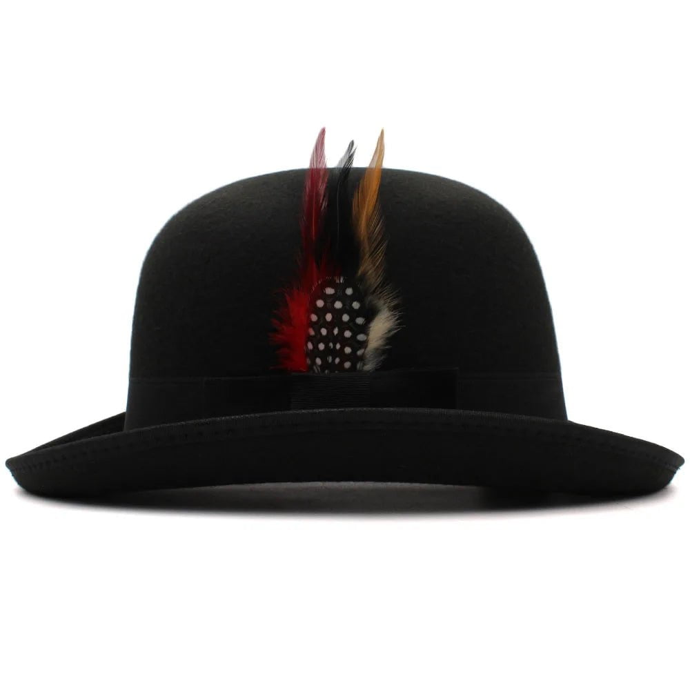 La boutique du chapeau Noir / Laine Chapeau Melon Coloré