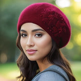 La boutique du chapeau Rouge / Ajustable (du 54 au 59) Béret femme chaud et doux