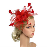 Paris-Chapeau béret Rouge Chapeau Fascinant Plume Fleur